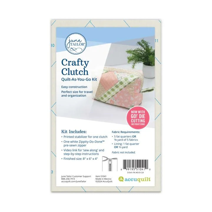 AccuQuilt Crafty Clutch Quilt-As-You-Go Kit with Zippity-Do-Done Zipper | #51041