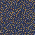 A Flutter of Leaves with Leaf and Vine Toss in Navy