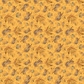 A Flutter of Leaves in Yellow Toile