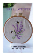 Bees & Lavender Hand Embroidery Kit by Deb Strain
