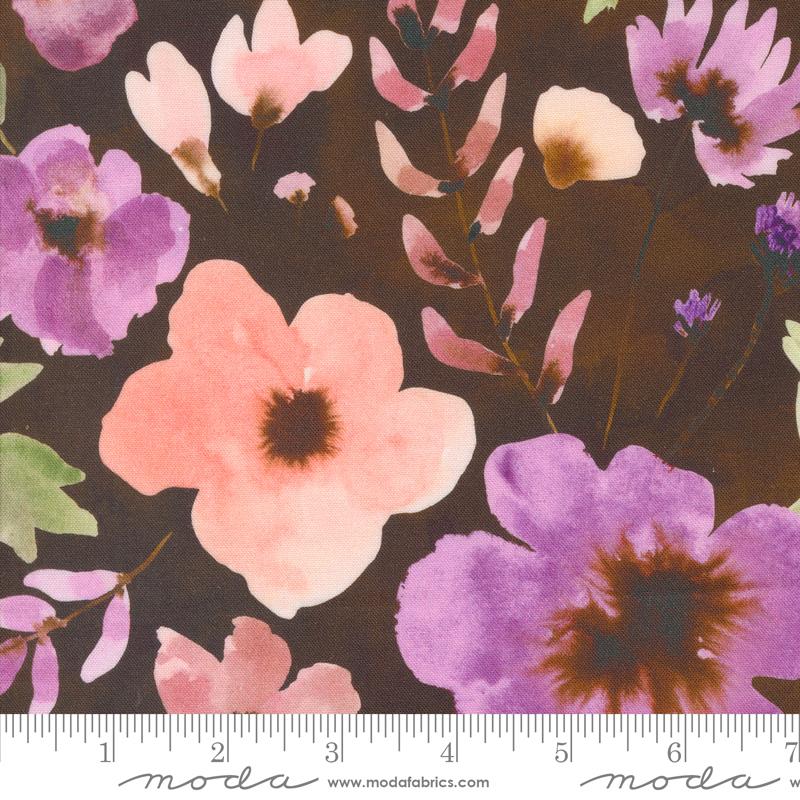 Moda Blooming Lovely Posey Florals Sepia