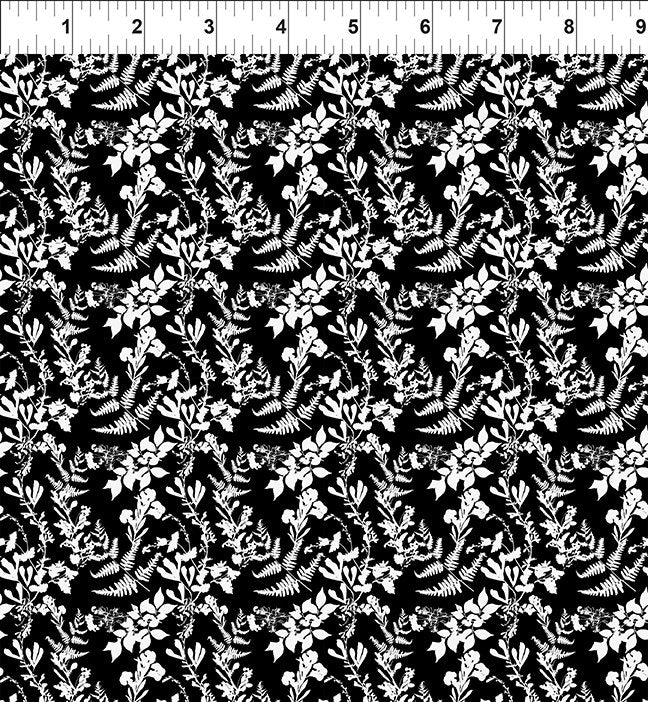 Decoupage Collection by Jason Yenter in Black Field for In the Beginning Fabrics