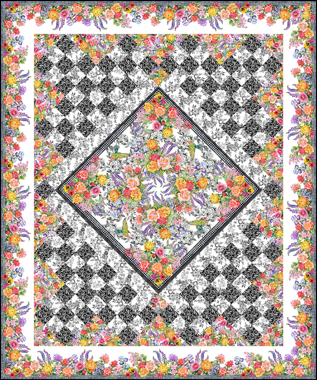 Decoupage Panel Quilt Pattern by In The Beginning Fabrics