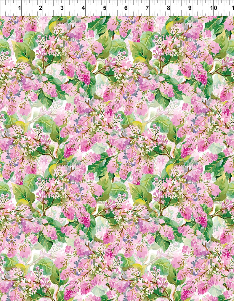 Decoupage Collection by Jason Yenter in Pink Lilacs for In the Beginning Fabrics