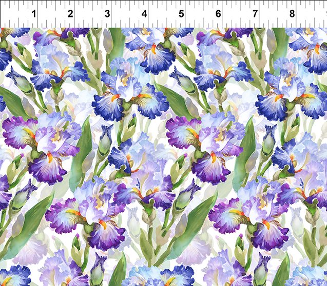 Decoupage Collection by Jason Yenter in Purple Iris for In the Beginning Fabrics