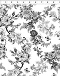 Decoupage Collection by Jason Yenter in Black Toile for In the Beginning Fabrics