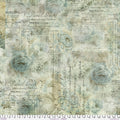 Eclectic Elements Receipt Aqua Remnant 2.25 yds
