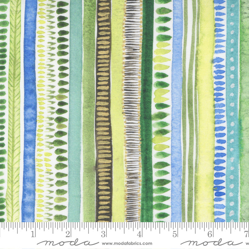 Eufloria Peridot Pathways Stripes by Laura Muir for Moda