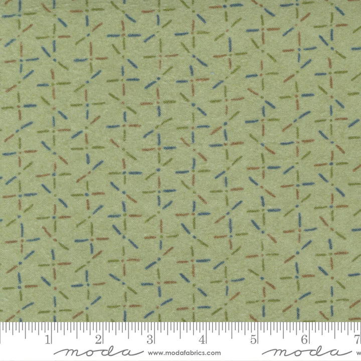 Fall Fantasy Flannel in Fern color Moda