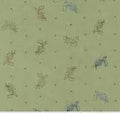 Fall Fantasy Flannel Leaf with Dots in Fern color