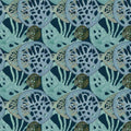 Touchstones Treasure Navy Shell Rummel