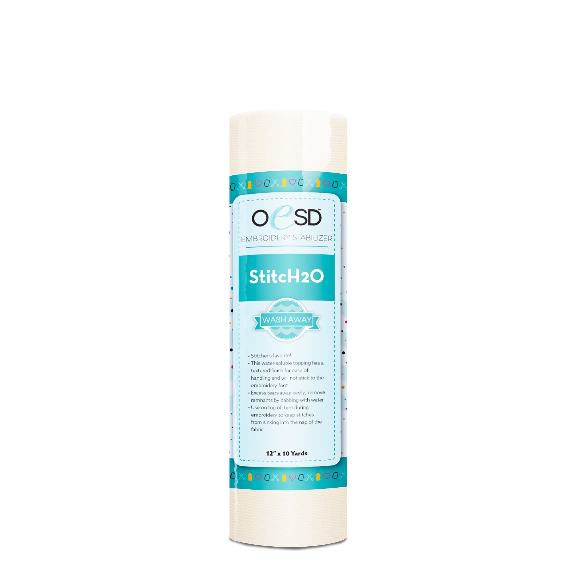 StitcH2O WashAway Water Soluble Topper – 12" x 10 yd | OESD