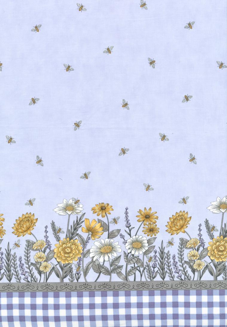 Honey Lavender Soft Lavender Border Print