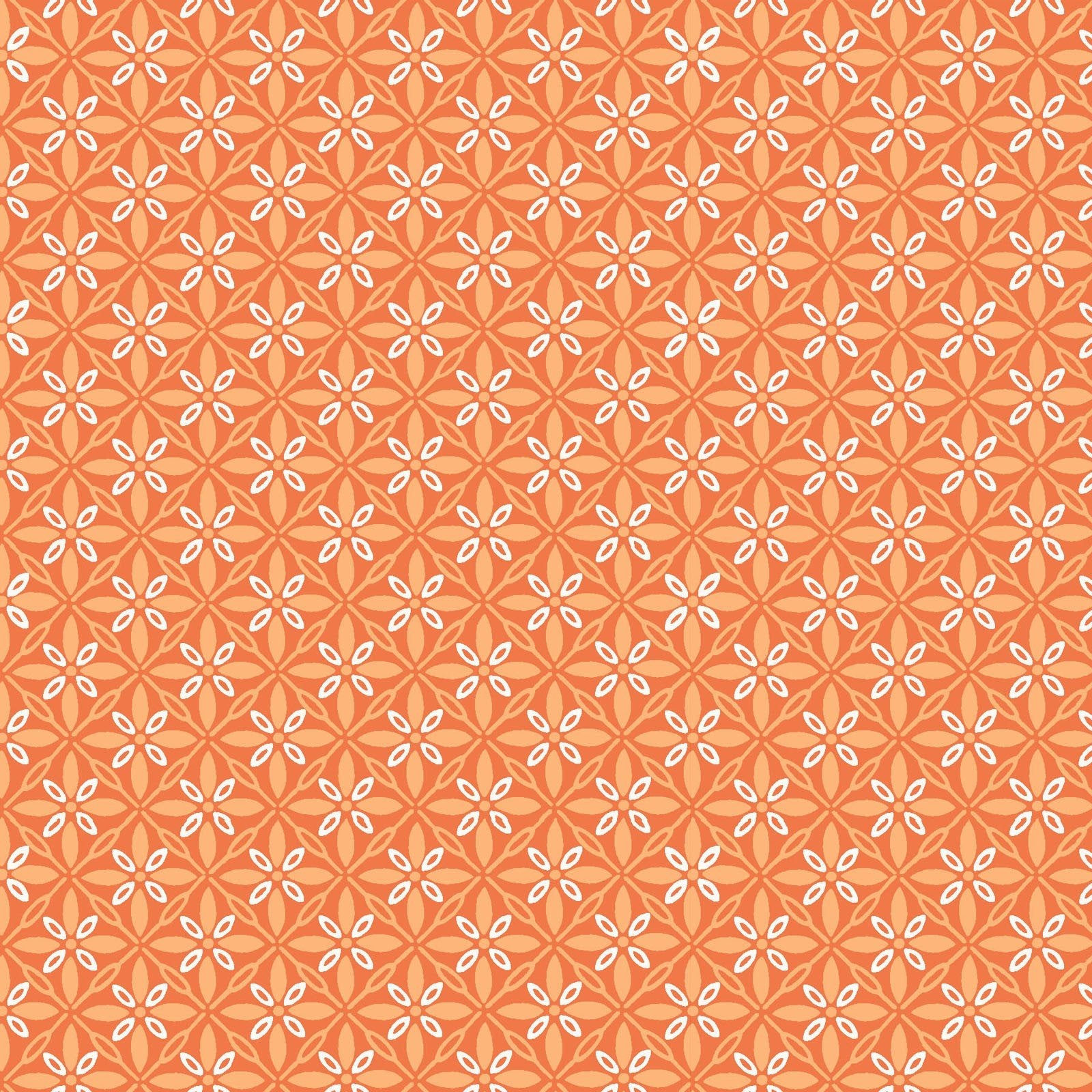 KimberBell Basics in Orange with Tufted Star for Maywood Studio