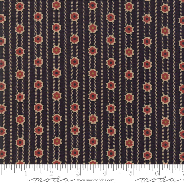 Shelbyville Flower Stripe Black