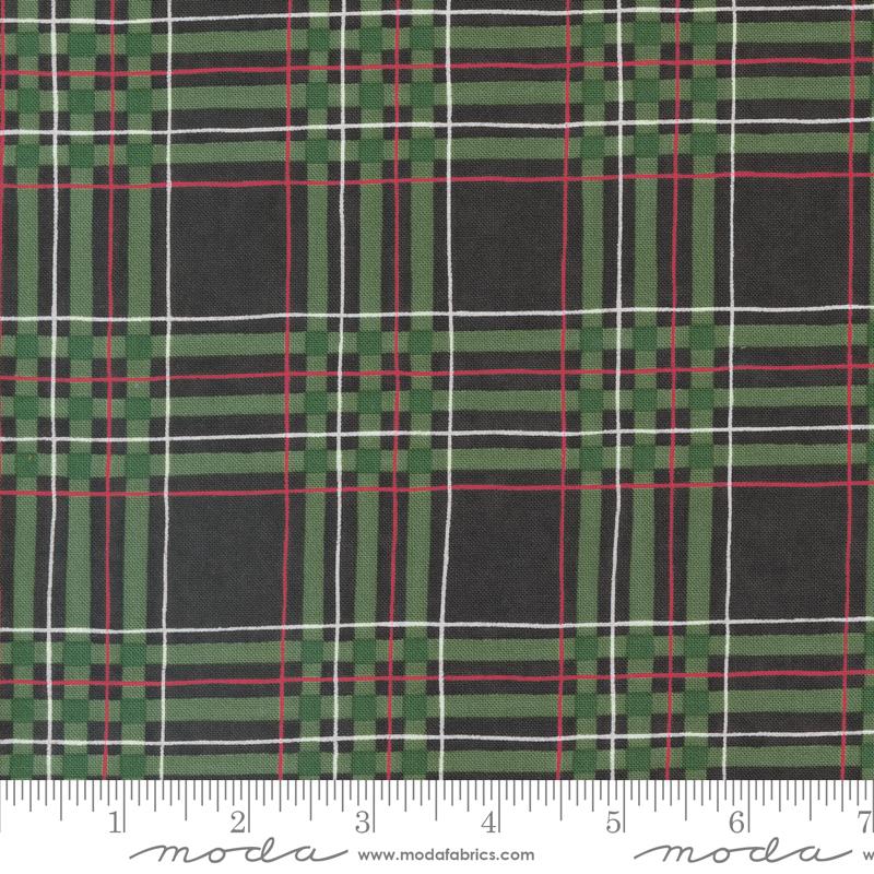 Woodland Charcoal Black Winter Plaid
