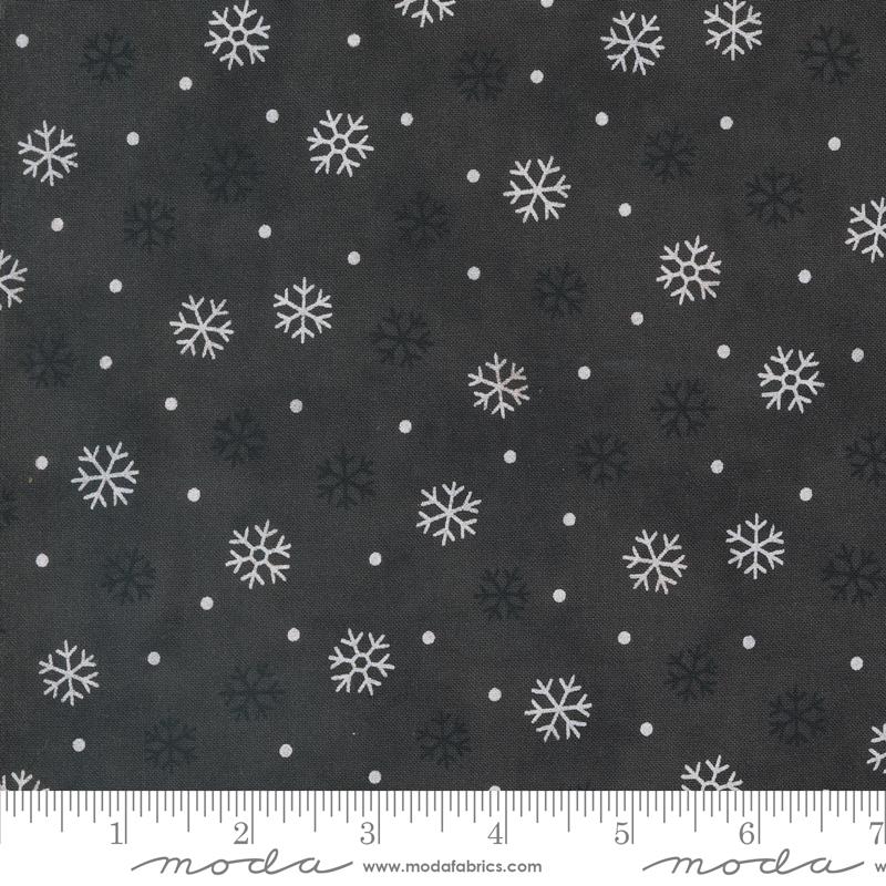 Woodland Winter Charcoal Black Snowflake Toss