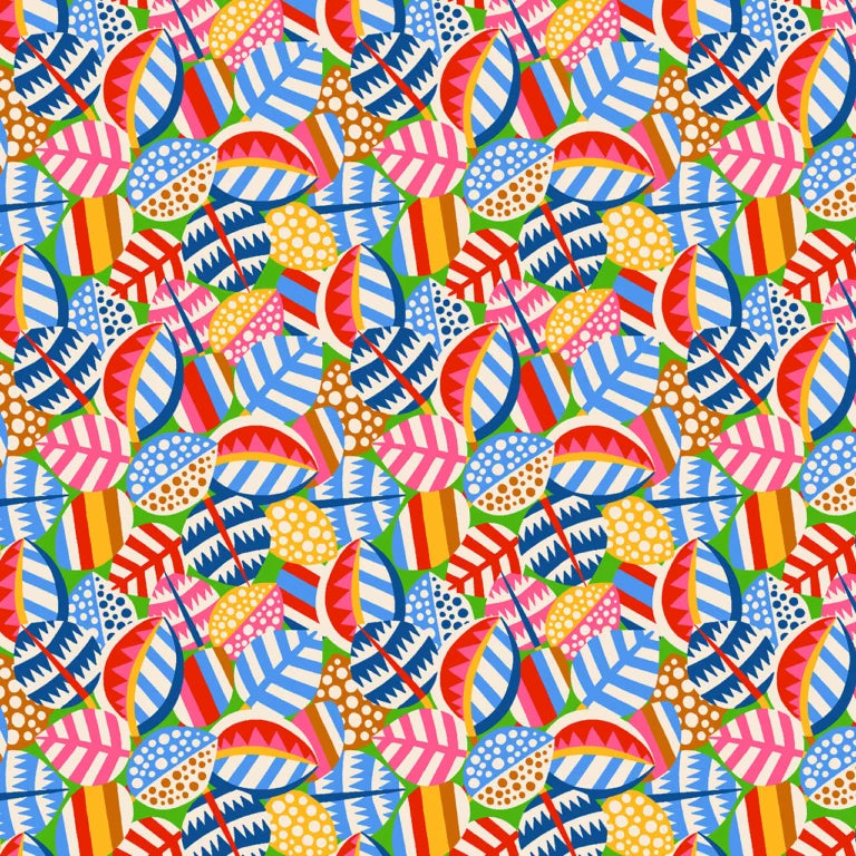 Pop Leaves from the Primavera Collection by Sholton Drumlanrig for Thread & Ink Design Studio