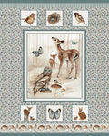 Woodland Panel in the Whimsical Woods Collection Minky