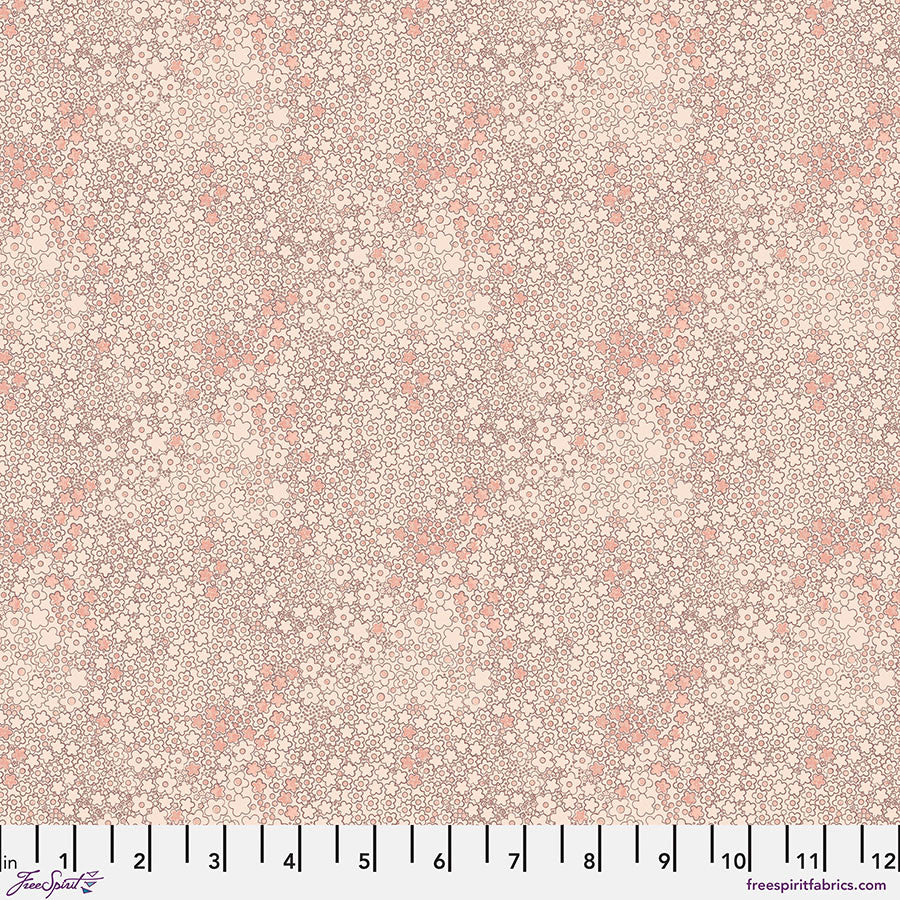 Flourish and Bloom Collection with SM Flora Dora in Blush for Free Spirit Fabrics