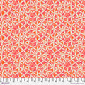 Flourish and Bloom Collection with Star Mint Dance in Coral for Free Spirit Fabrics