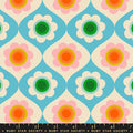 Trinketry Collection with Floral Retro in Turquoise color by Ruby Star for Moda