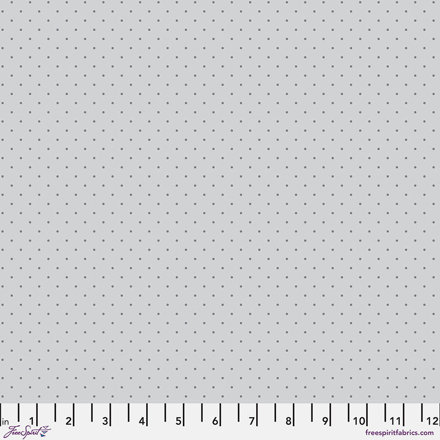Tula Pink's Tiny Dot in Fog from the True Colors Graywork Collection