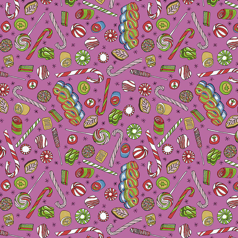 Windham Fabrics Jolly Collage Candy Shop Taffy | Laura Heine | #55216-6