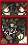 Holly Jolly Flannel Panel in Black with Snowmen for Maywood Studio