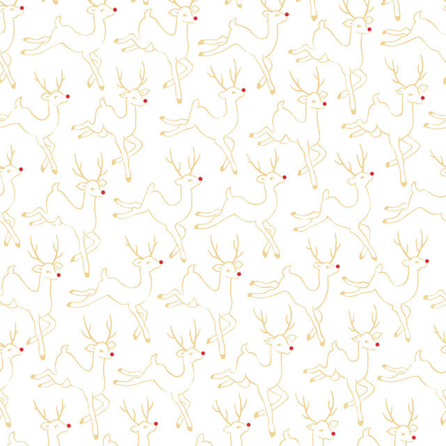 Merry Mix Deer - Metallic - White/Gold