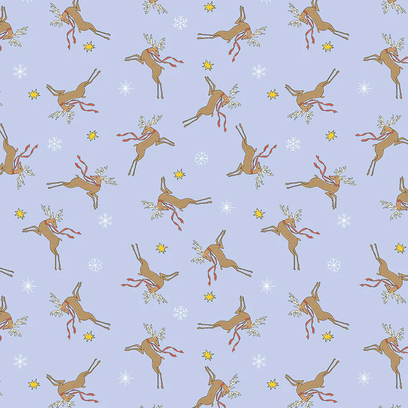 Windham Fabrics Jolly Collage Oh Deer Frost | Laura Heine | #55218-7