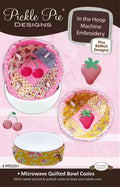 Microwave Quilted Bowl Cozies In the Hoop Machine Embroidery Design Set from Pickle Pie Designs