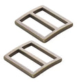 Slider Widemouth Flat, 1in in Antique Brass, Set of Two
