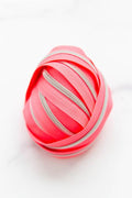 Knot and Thread Design Zipper Tape #5 3yd Neon Flamingo | #KAT ZIP4